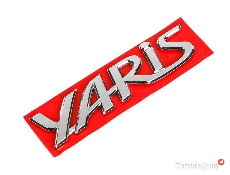 TOYOTA Yaris Chromowany emblemat logo tyl YARIS Kąty Wrocławskie