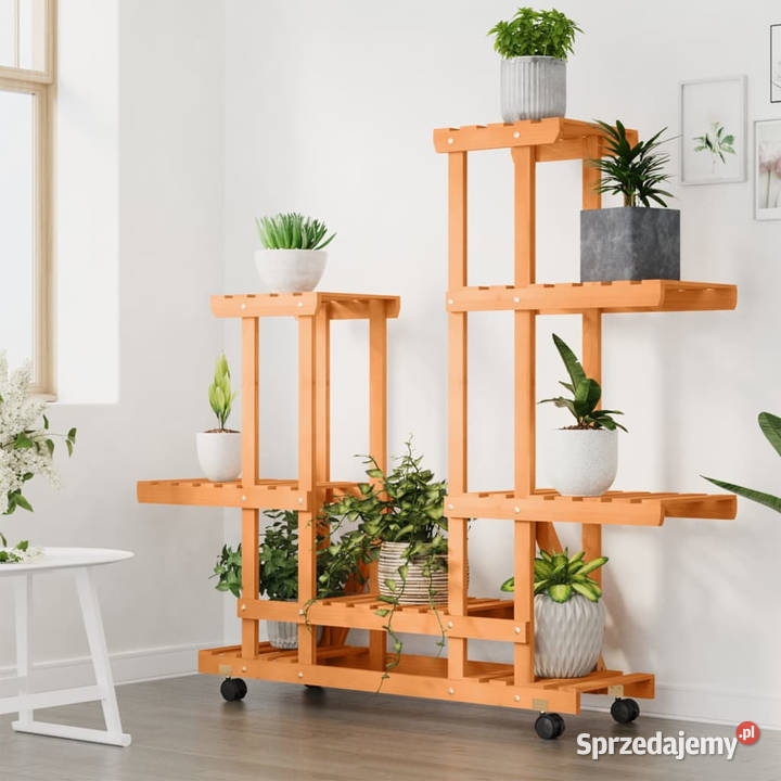 Kwietnik na kółkach 95x25x101 lite drewno sprzedam