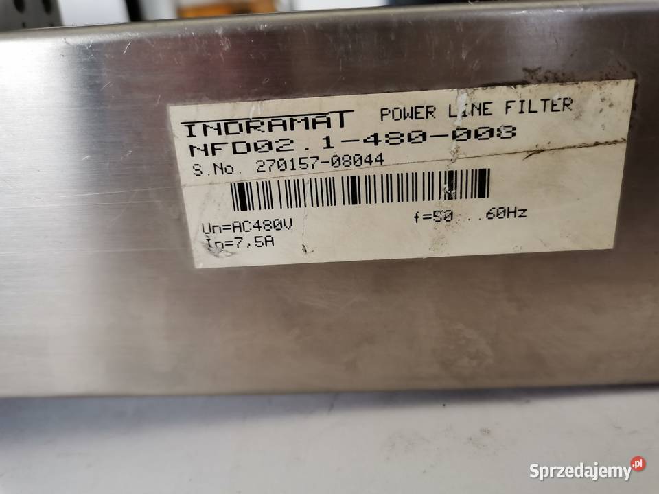 POWERLINE FILTER 3X480V 8A	NFD021480008 Indramat kujawsko-pomorskie Dragacz