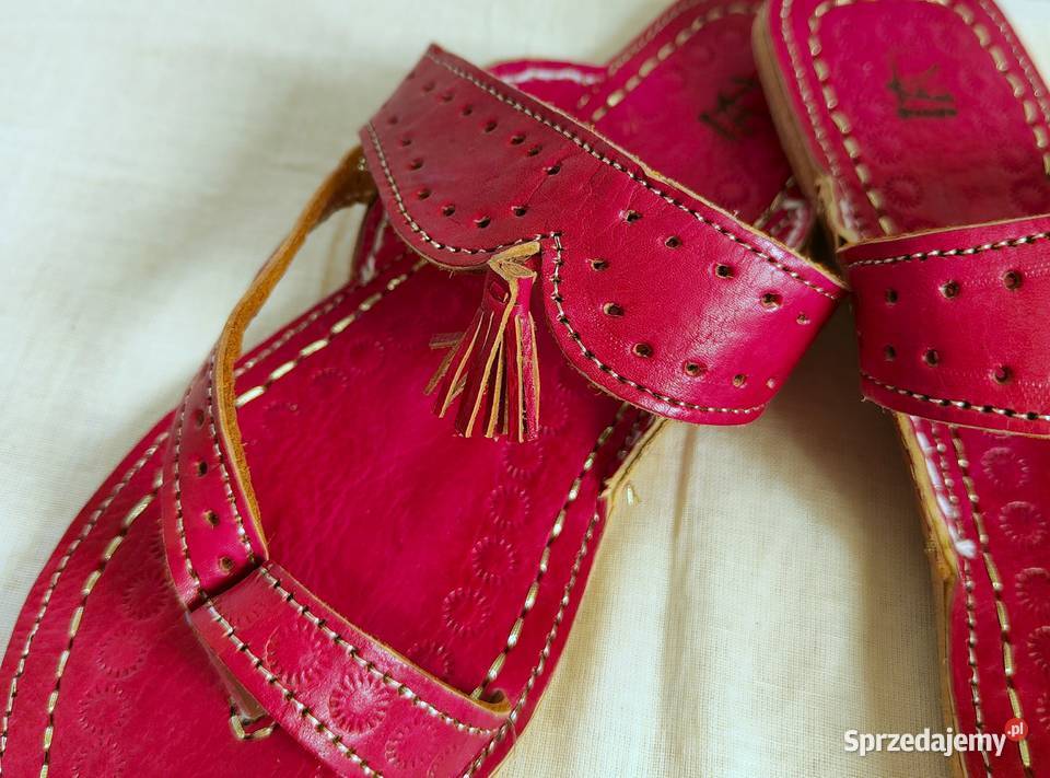 Skórzane japonki kohalpuri 37 orientalne boho Szczecin