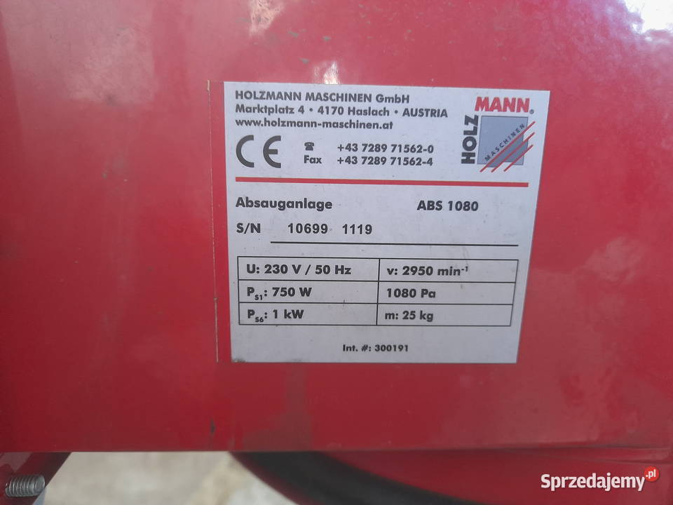 Wyciąg odciąg trocin ABS 1080 Wrocław