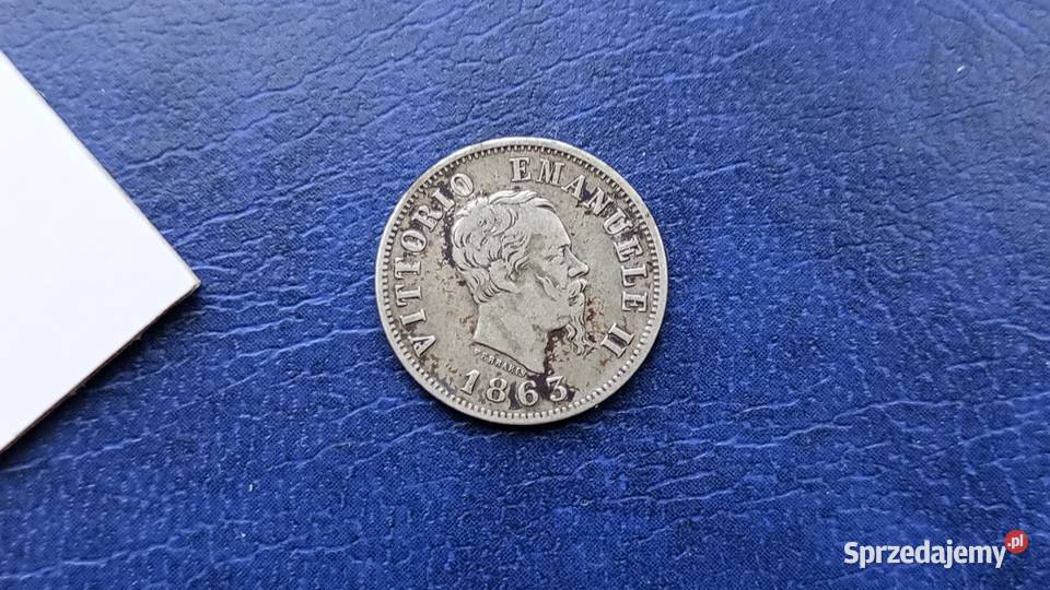 Stare monety 50 centesimi 1863 Włochy srebro podkarpackie Lesko sprzedam