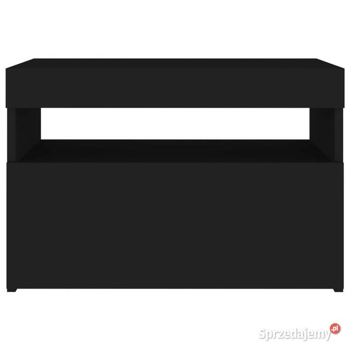 Szafka nocna z oświetleniem LED czarna 60x35x40