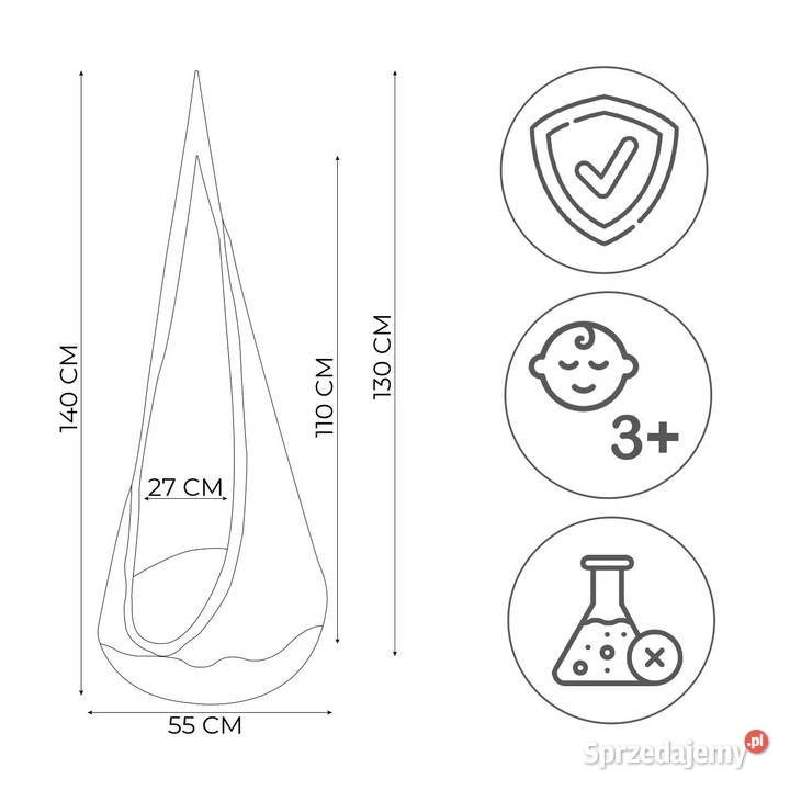 huśtawka kokon NeoSport różowy sprzedam