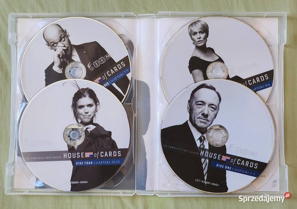 House of cards sezon 1 box 4 płyt dvd Warszawa