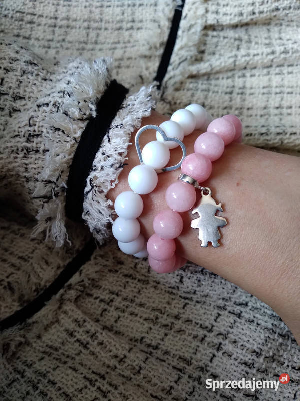 Bransoletki damskie z Jadeitu różowego i Agatu Kielce