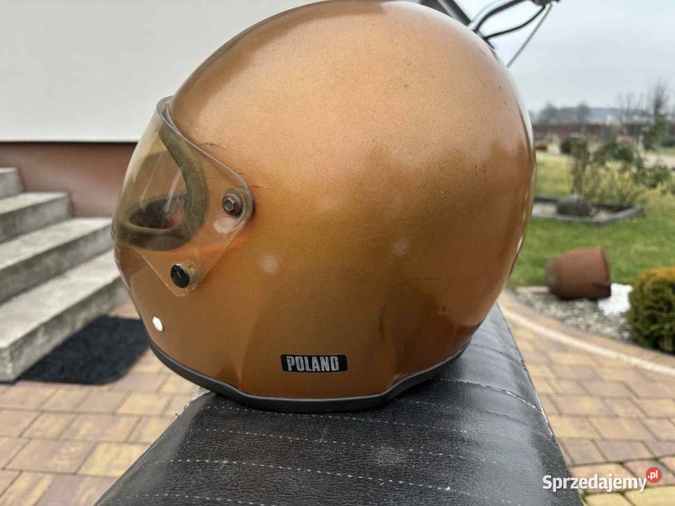 Kask motocyklowy z epoki PRL WSK MZ CZ Jawa Piszczac