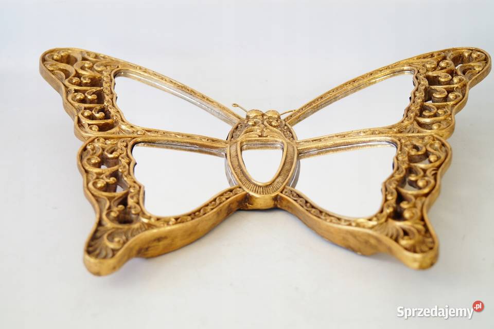 MOTYL motylek lustro glamour na ścianę dekor Gizałki