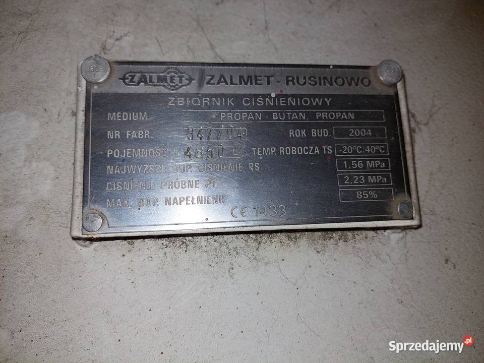 Zbiornik LPG ON 4850L używane Sędziszów Małopolski