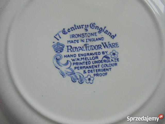 Angielska porcelana Niebieskie talerze pomorskie Gdańsk sprzedam
