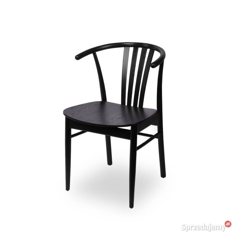 Krzesło drewniane, restauracyjne SCANDI czarne