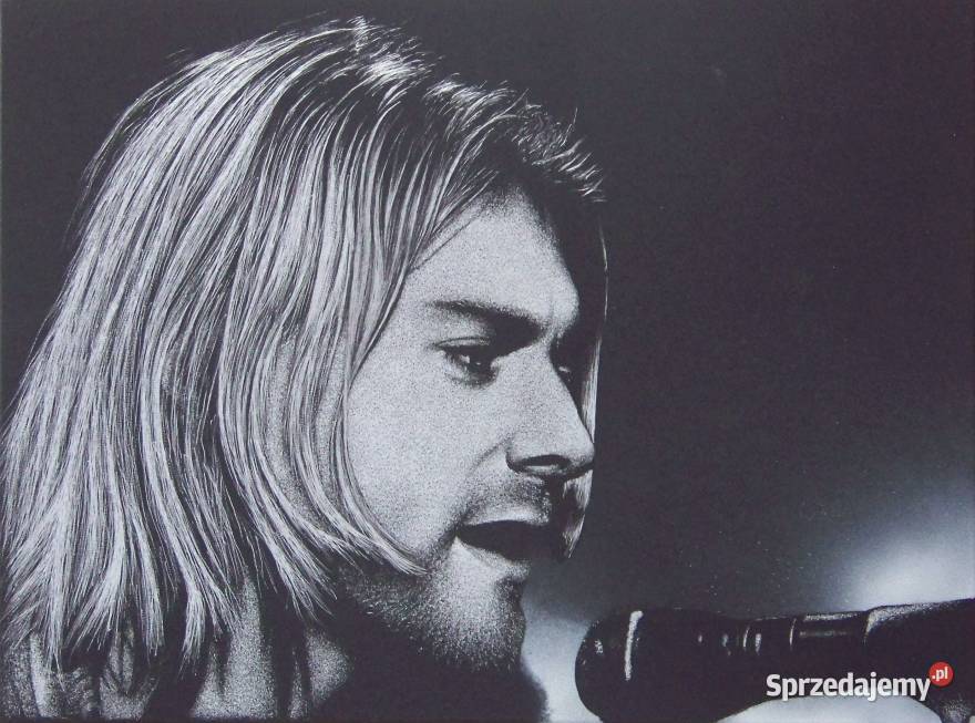 Obraz na blasze Grawerka Kurt Cobain Nirvana Prezent