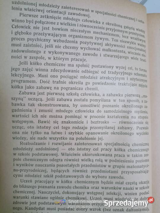 Stobiński książki Kółko chemiczne w szkole Warszawa sprzedam