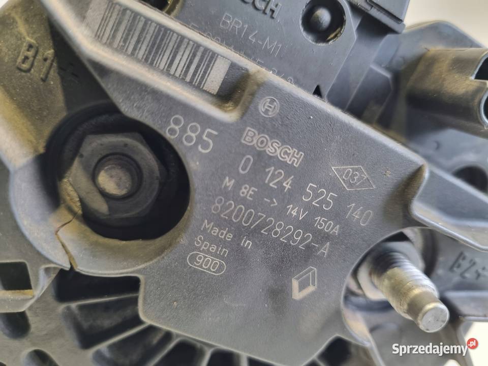 ALTERNATOR Nissan Qashqai 15 DCI bosch osobowe Układ elektryczny silnika Części samochodowe Rudka