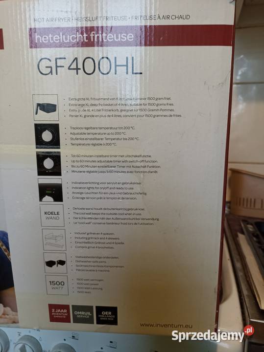 Frytkownica beztłuszczowa nventum GF 400hl Dom i Ogród