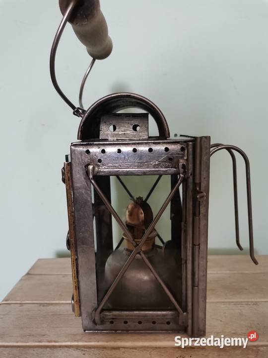 Stara kolejowa lampa na nafte Art Deco małopolskie Kraków sprzedam