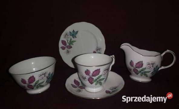 Filiżanka z talerzykiem deserowym Crown Royal Porcelana i szkło Gdańsk sprzedam