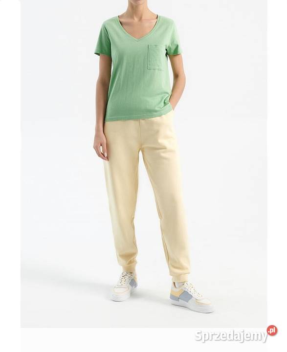 Bluzka koszulka Tshirt Basic Z kieszonką BAWEŁNA Topy i koszulki
