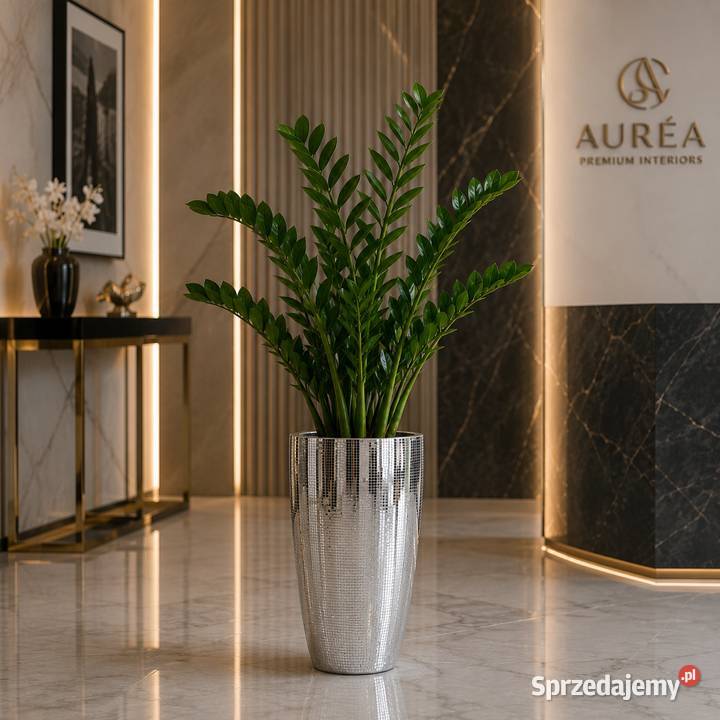 Lustrzana donica Glamour 64 srebrna donica