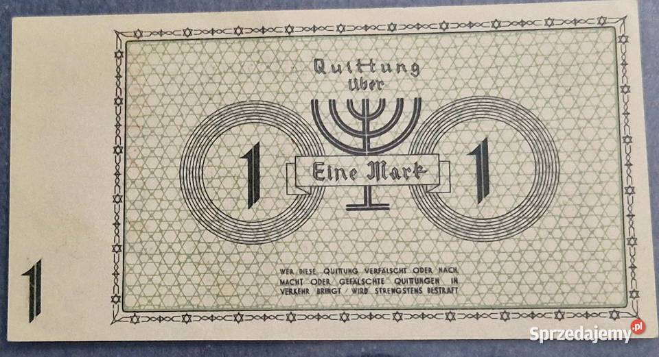 Banknoty Getta 1940 1 Marka x 2 i 50 Pfenig