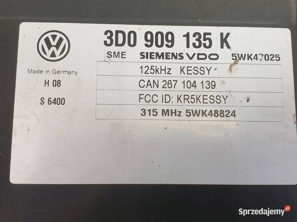 VW Touareg STEROWNIK KESSY moduł KOMPUTER
