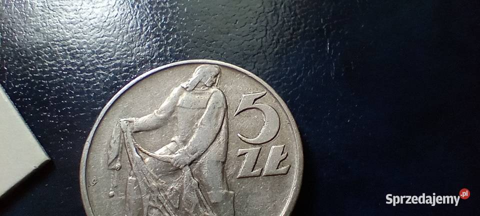 Stare monety 5 złotych 1959 Rybak PRL Polska Lesko