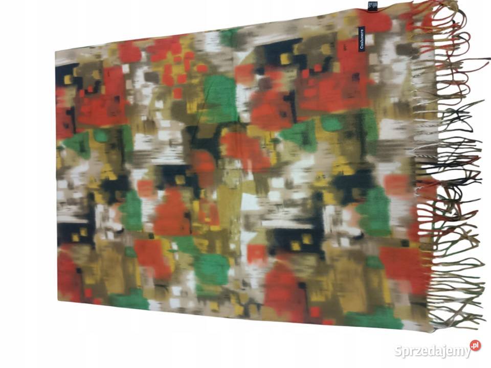 Chusta Szalik apaszka casmire ciepla puszysta Pątnów