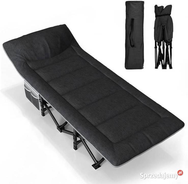 Łóżko z materacem marki ATORPOK SHOP w czarne Leżaki i leżanki