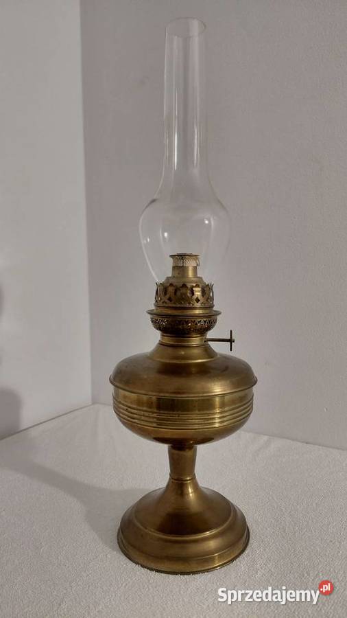Lampa naftowa mosiężna Krzykawa sprzedam
