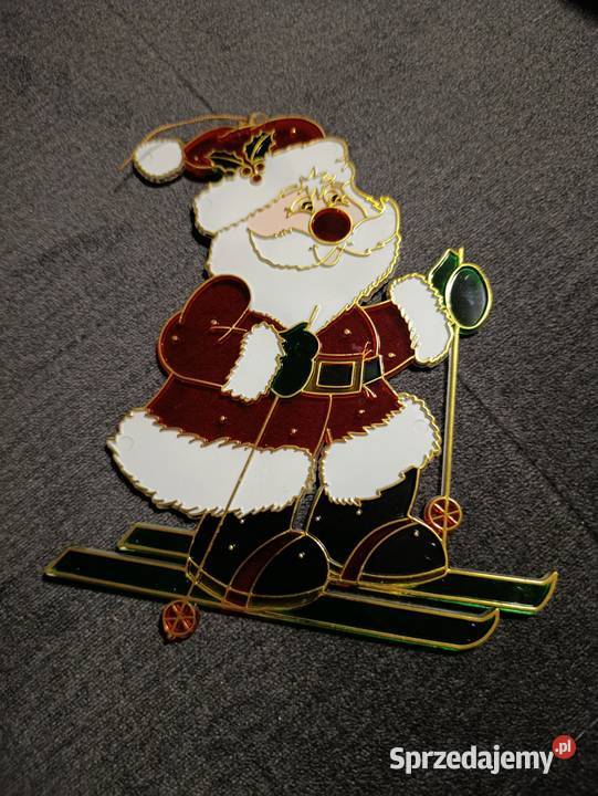 witrażowa ozdoba świąteczna przedstawiająca Poznań