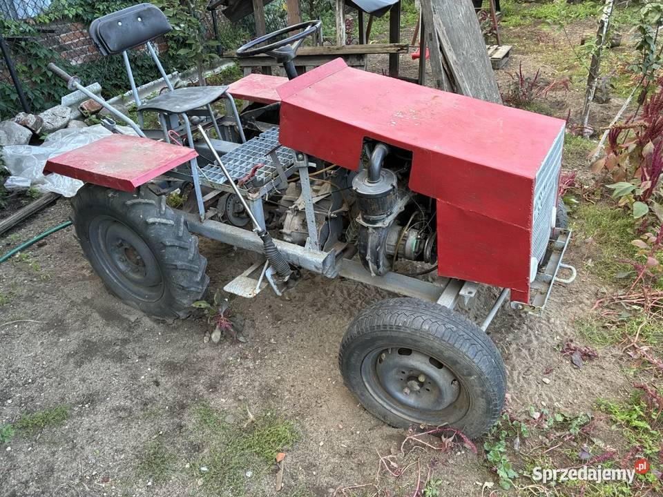 Mini traktorek własnej konstrukcji Silnik 126p Łódź