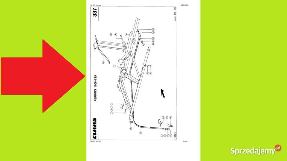 CLAAS LEXION 430415 katalog części POLSKU pomorskie Gdańsk