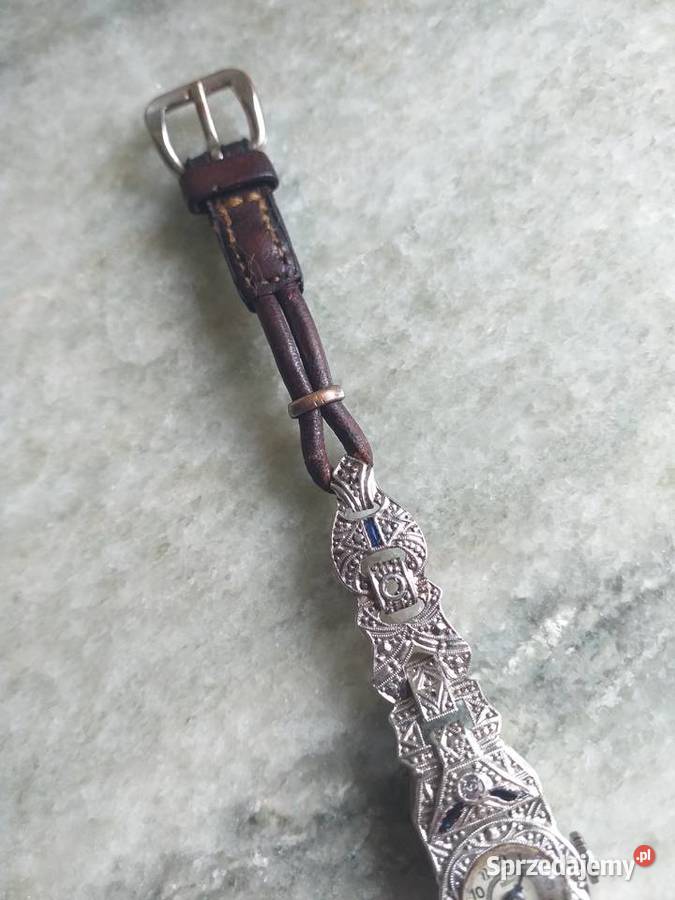 Złoty zegarek z diamentami i szafirami Szczecin