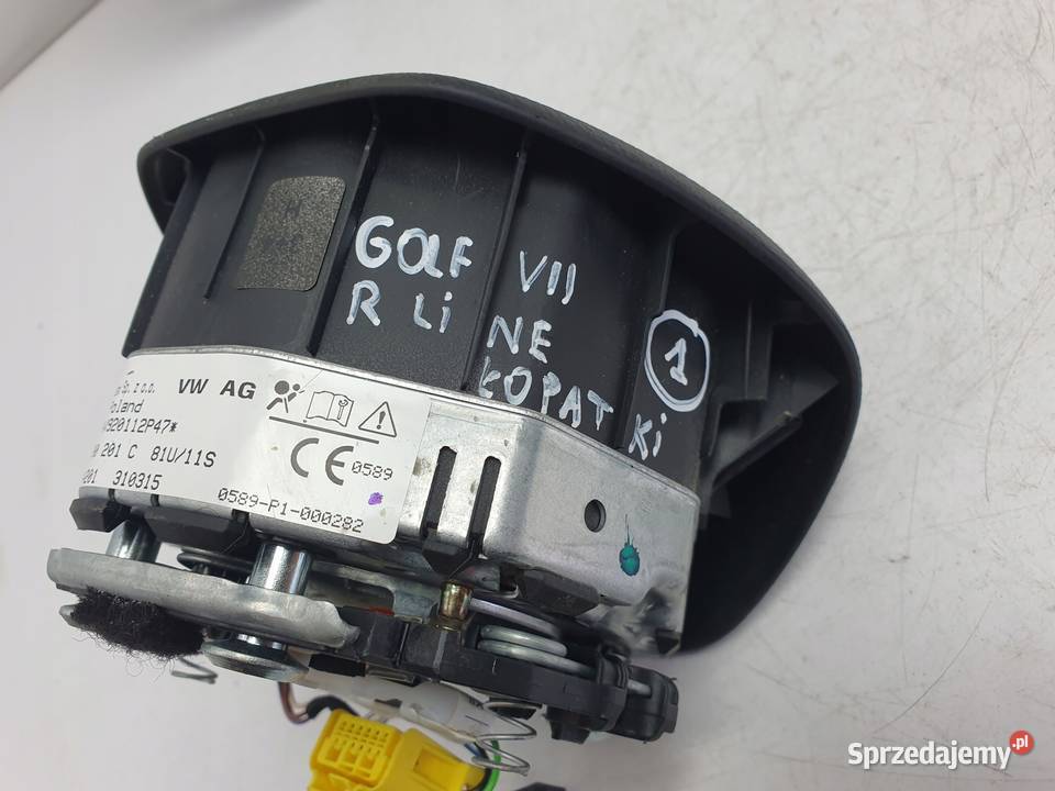 VW Golf VII R LINE KIEROWNICA SKÓRZANA ŁOPATKI lubelskie Rudka