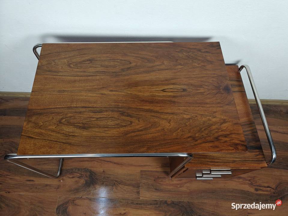 Biurko Chrom Orzech Modernizm Vintage Bauhaus Meble