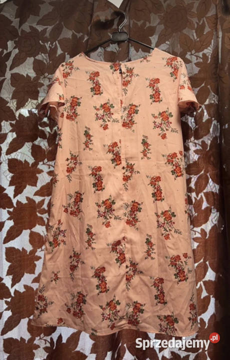 Różowa kwiatowa letnia sukienka mini Łódź