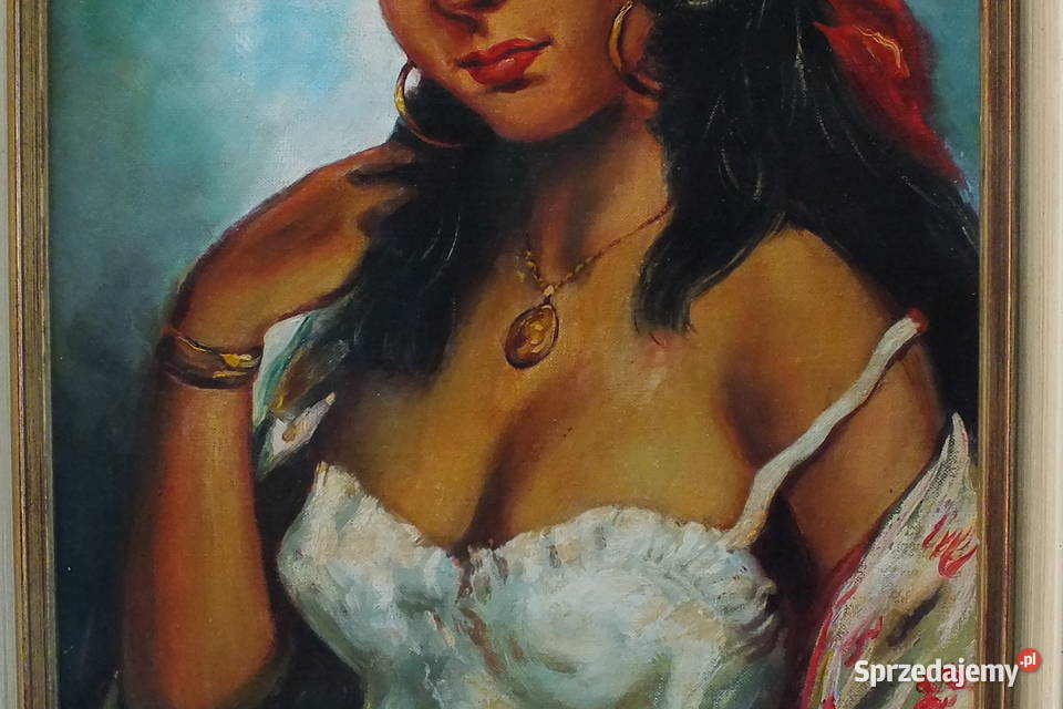 Torino La Bella Dorita Obraz Olejny Vintage Lubin