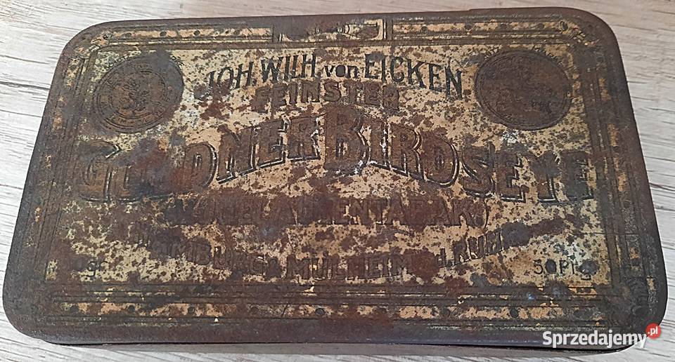 Puszka pudełko opakowanie metalowe cygarach John Ostrów Wielkopolski