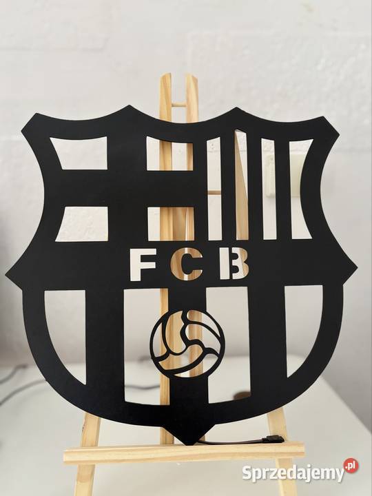 Podświetlane logo FC Barcelona dekoracja ścienna pomorskie Starogard Gdański