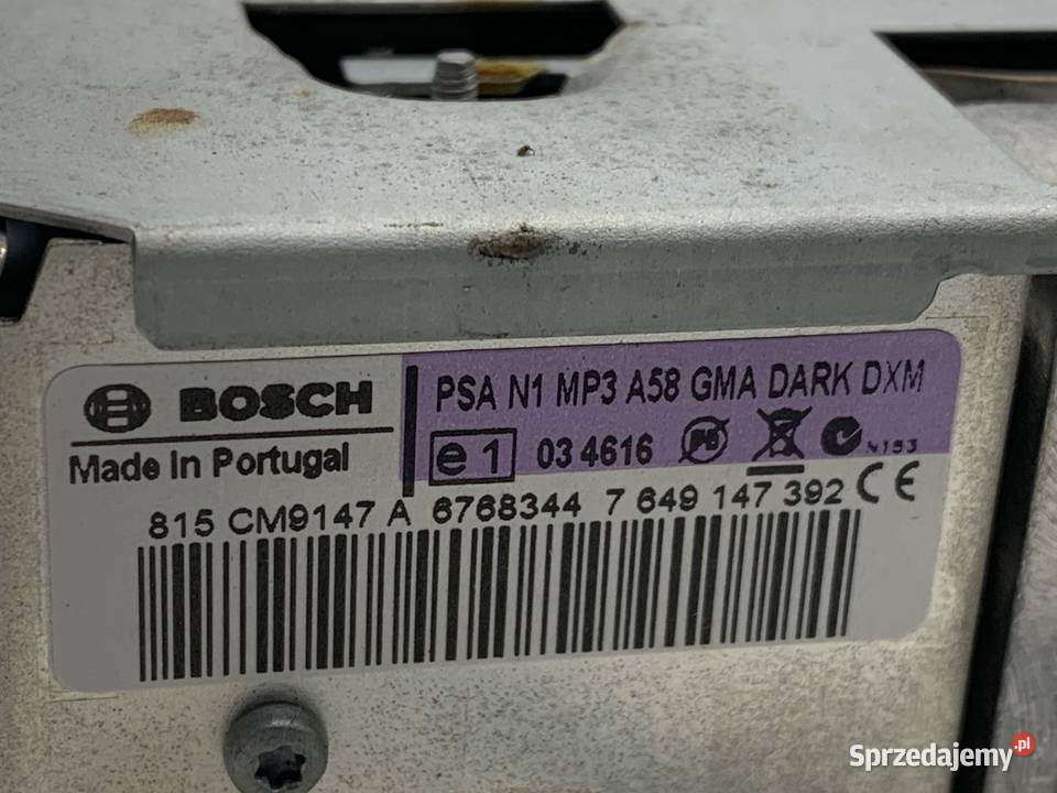RADIO CITROEN C3 PICASSO 9666967877 ODTWARZACZ osobowe podkarpackie