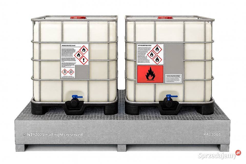 Wanna wychwytowa ociekowa pod dwa pojemniki