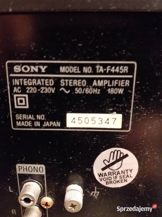 Wzmacniacz Sony 445 Fr Kórnik