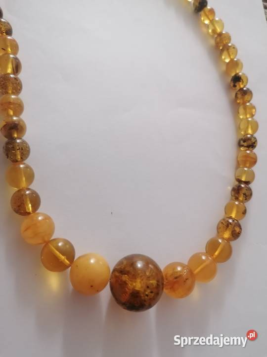 Naszyjnik Bursztyn kulki podlaskie Białystok sprzedam