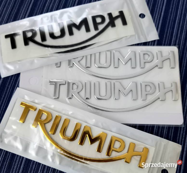 Logo TRIUMPH Emblemat Triumph Czarny Napis 3D Poznań sprzedam