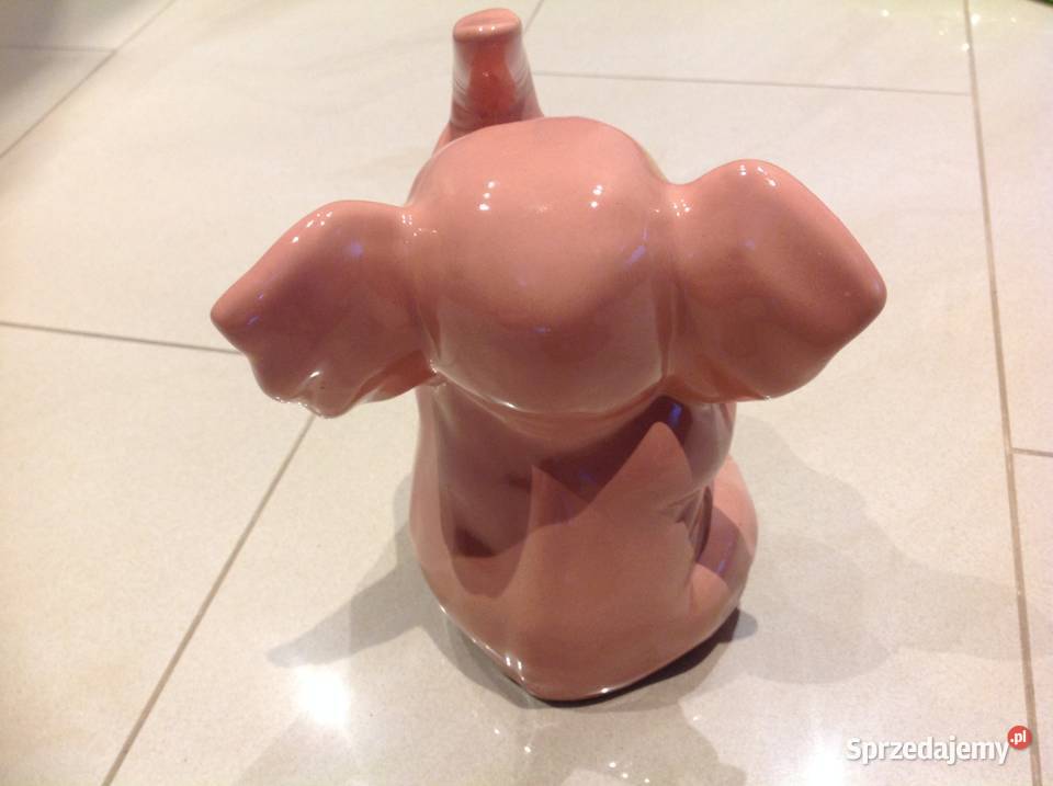 Słoń Ceramiczny Różowy Vintage sprzedam