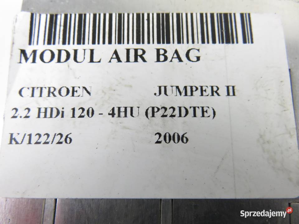 MODUŁ AIRBAG CITROEN JUMPER II 1342894080 osobowe