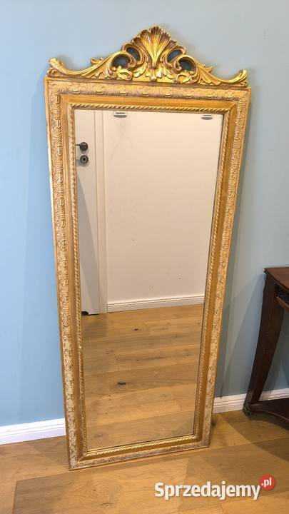 Piękne drewniane lustro rzeźbione Łódź