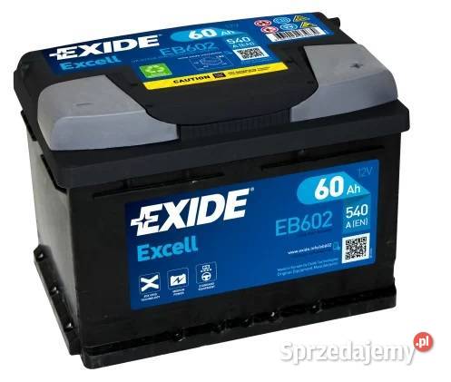 Akumulator Exide Excell 60Ah 540A PRAWY PLUS osobowe Akumulatory świętokrzyskie Ostrowiec Świętokrzyski