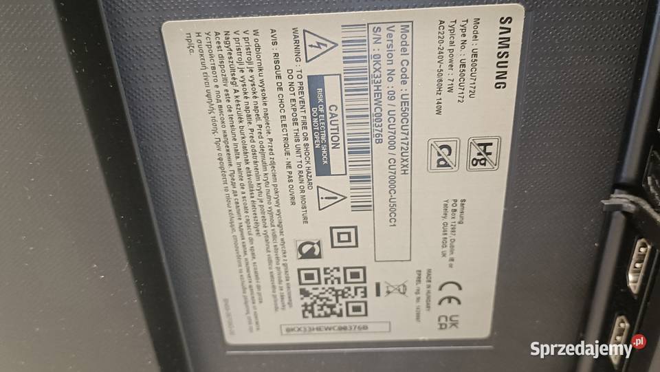 Telewizor SAMSUNG 504K Smart TV Samsung Katowice sprzedam