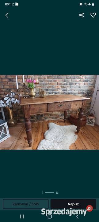 Stary stół antyk przedwojenny retro vintage Gdańsk